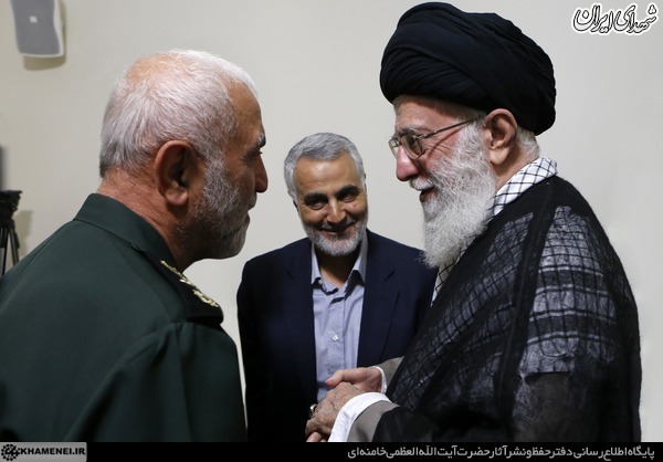 سردار سرافراز همدانی در کنار رهبر انقلاب+عکس