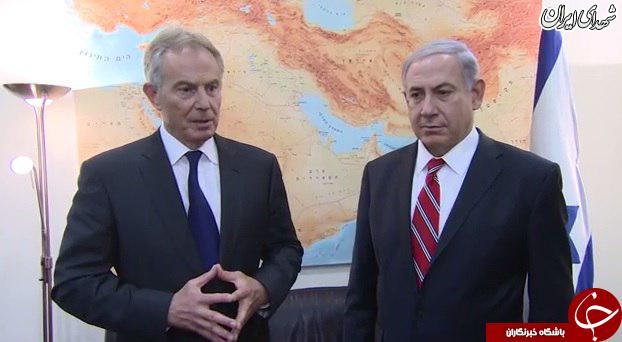 عکس یادگاری بلر و نتانیاهو با 