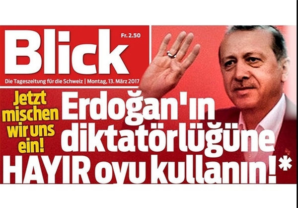 روزنامه سوئیسی:به دیکتاتوری اردوغان نه بگوئید!