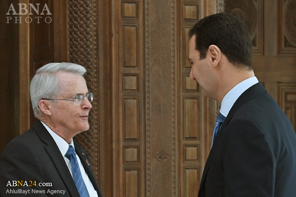 سناتور آمریکایی با بشار اسد دیدار کرد + عکس