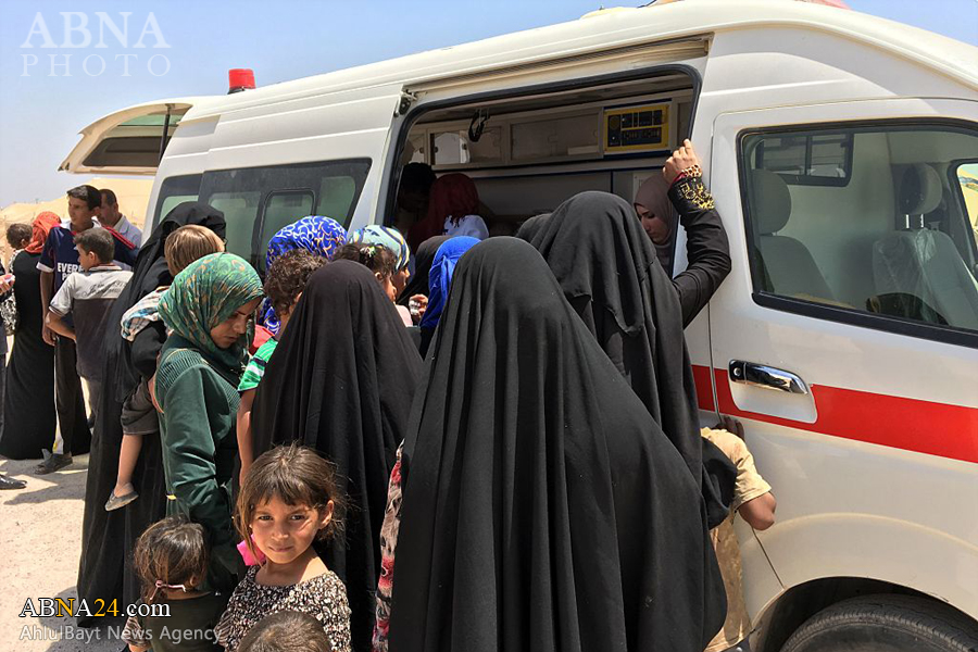 عکس / فرار مردم فلوجه از دست داعش