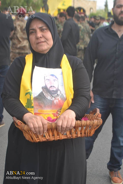 تشییع پیکر رزمنده حزب الله در جنوب لبنان + تصاویر
