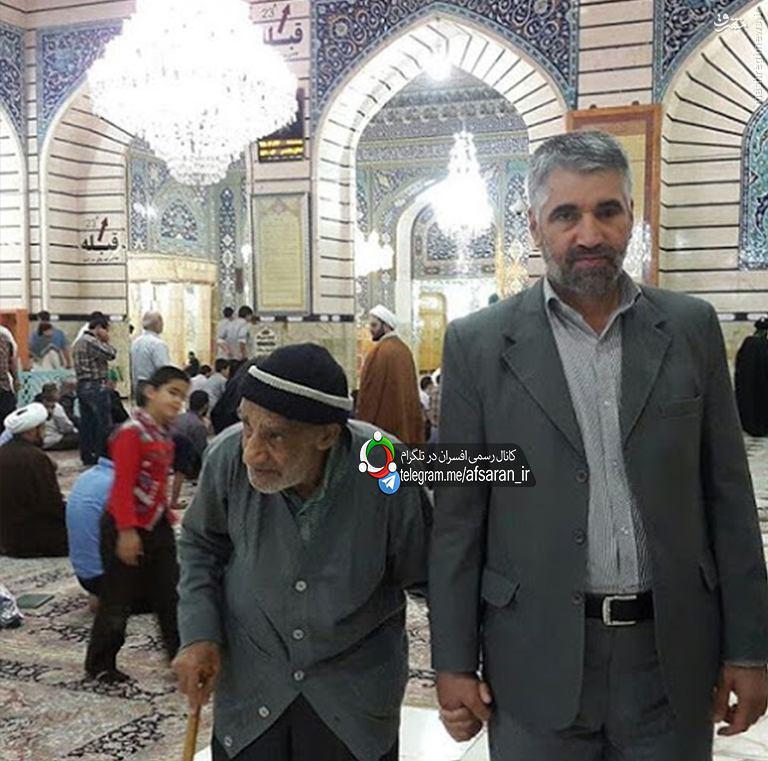 سردار فضلی و پدرش در حرم حضرت معصومه+عکس