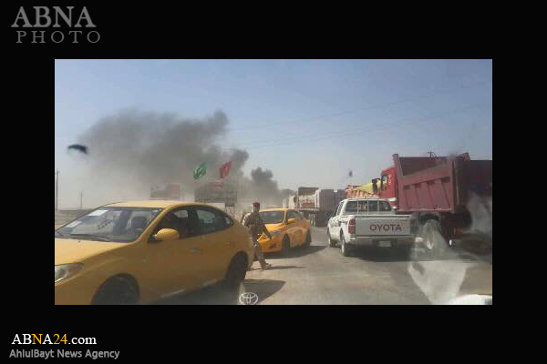 انفجار تروریستی در منطقه الحسینیه بغداد+عکس