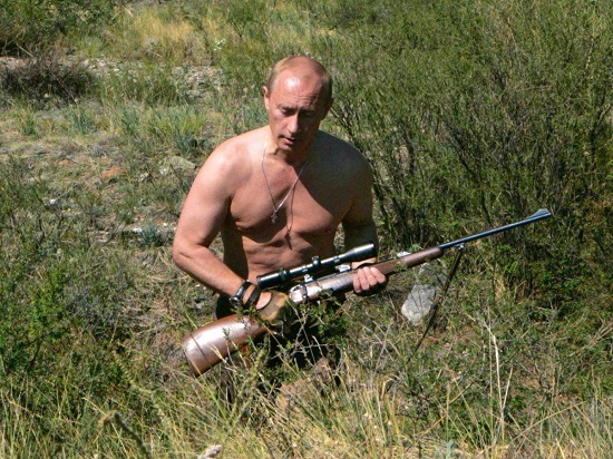 پوتین رئیس‌جمهور روسیه در حال شکار+عکس