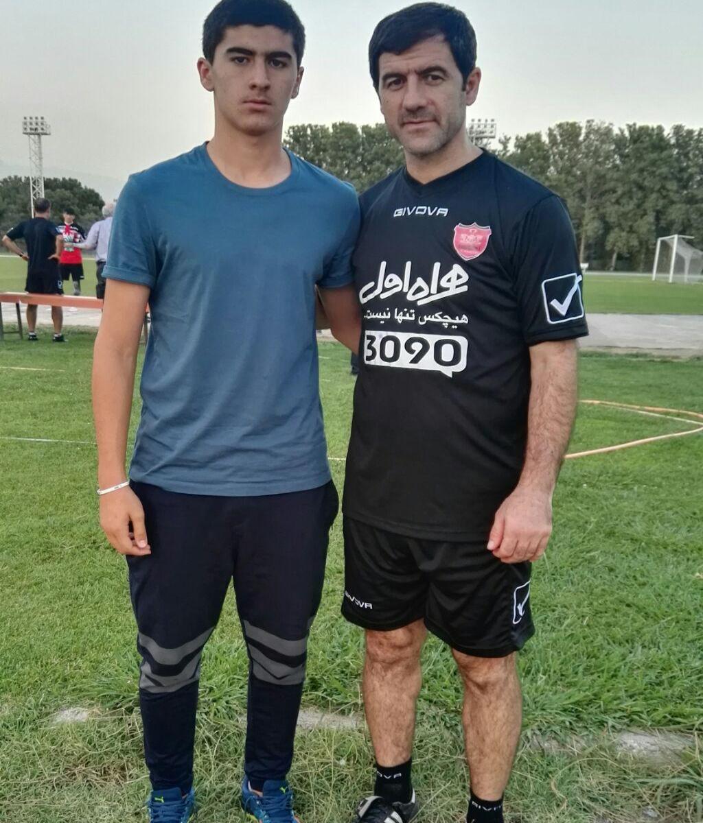 کریم باقری و پسرش امیر در کنار هم +عکس