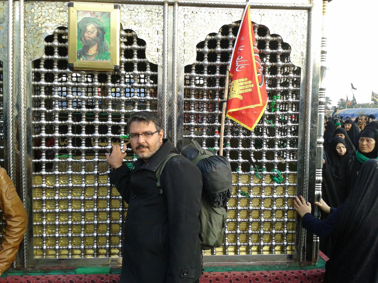 شهید مدافع حرم در پیاده روی اربعین+عکس