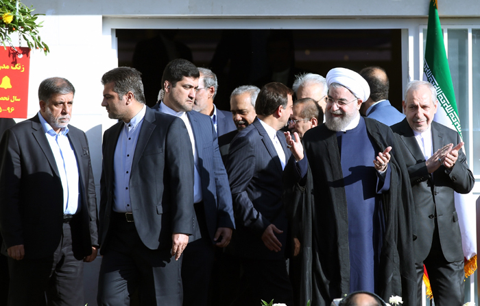 حسن روحانی در مراسم بازگشایی مدارس+عکس