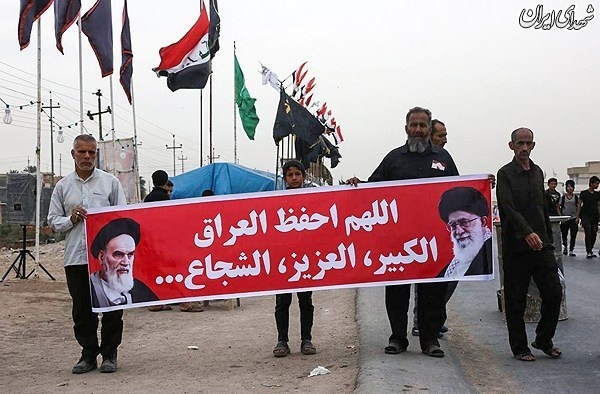 عکس/ دعا برای عراق با عکس امام و رهبری