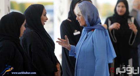 همسر با حجاب شاهزاده انگلیس در مسجد+عکس
