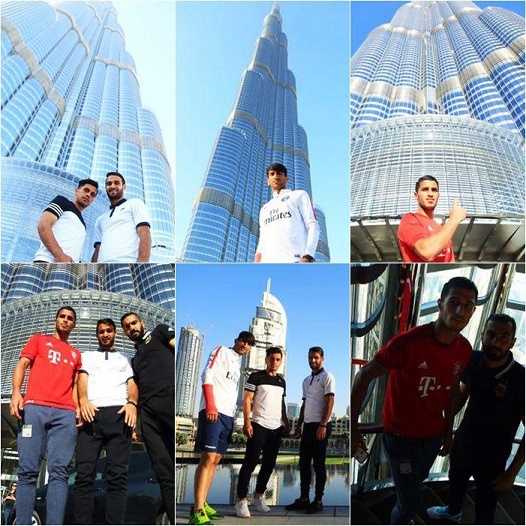تفریح پرسپولیسی‌ها در بلندترین برج دنیا+عکس