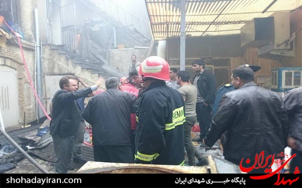 عکس/ آتش سوزی در بازار سنتی کرمانشاه