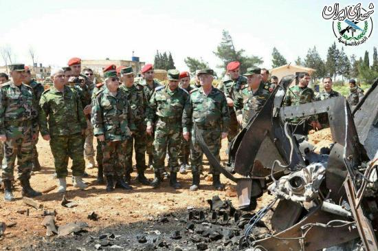 بازديد فرمانده ارتش سوریه از پايگاه الشعيرات