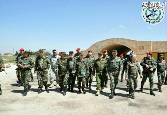 بازديد فرمانده ارتش سوریه از پايگاه الشعيرات
