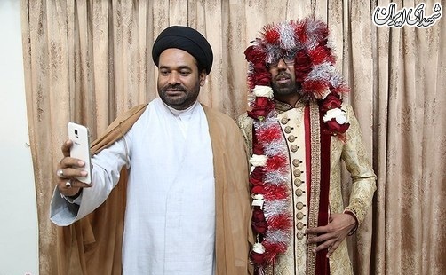 عکس/ ازدواج زوج آمریکایی و هندی تازه مسلمان شده در قم