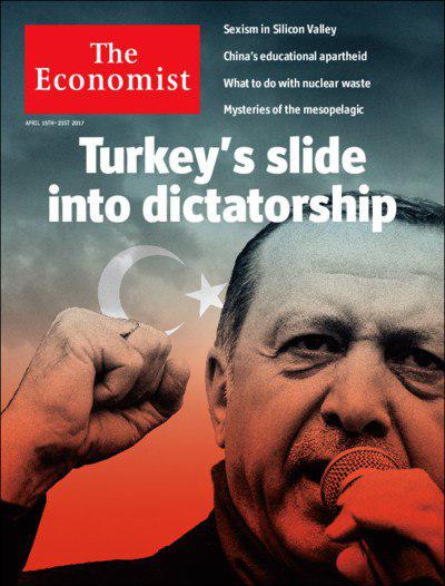 طرح اکونومیست در ارتباط با همه‌پرسی ترکیه+عکس