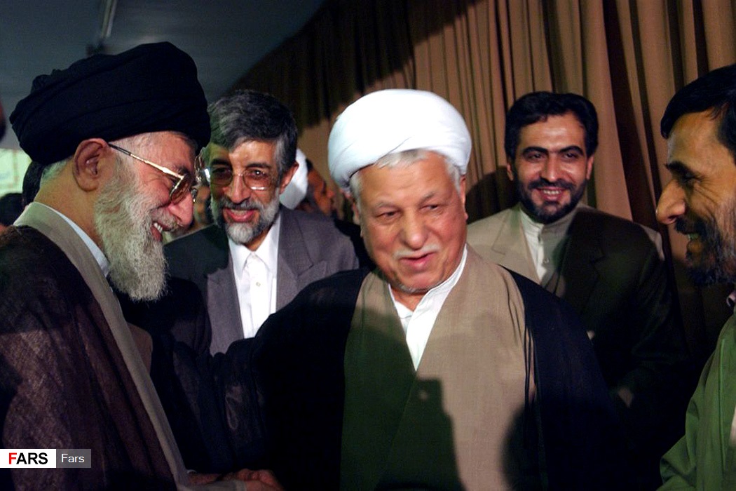رهبر انقلاب، مرحوم هاشمی و احمدی نژاد + عکس