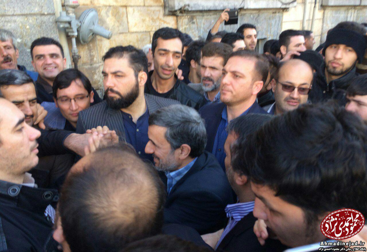 حضور احمدی‌نژاد و مشایی در چهارمین دادگاه بقایی