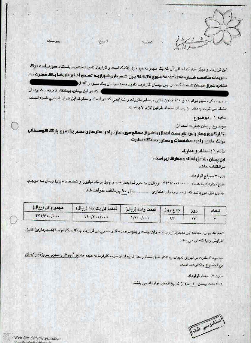 قرارداد 250 میلیونی شهرداری شیراز برای اجاره الاغ!