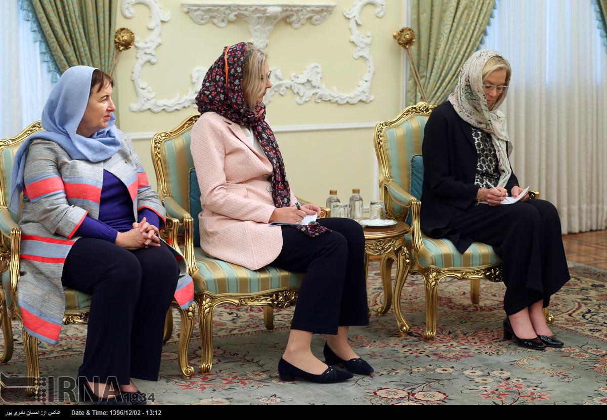 حجاب وزیر هلندی در دیدار با رئیس جمهور + عکس