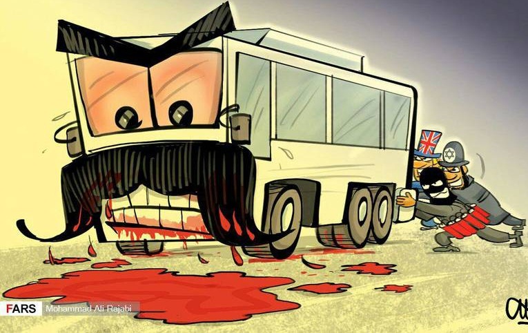 کاریکاتور/ اتوبوس دیوانه دراویش آشوبگر