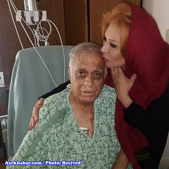 عیادت یک بازیگر زن از پدرش در بیمارستان + عکس