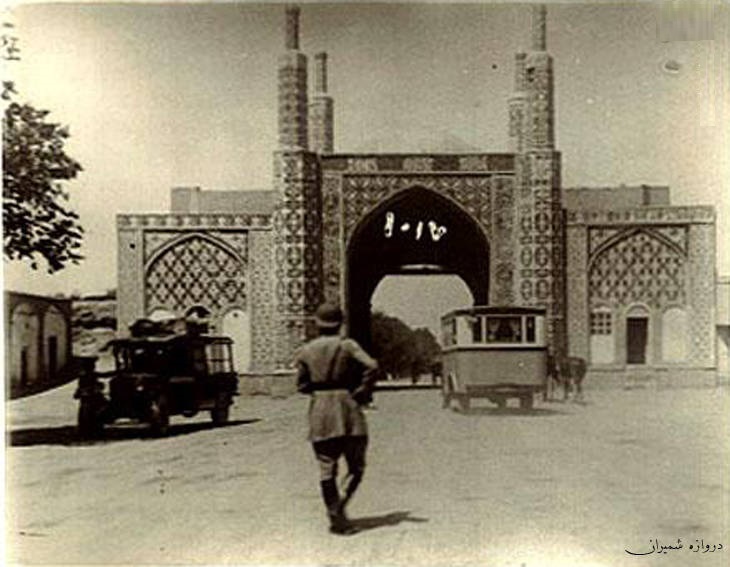 تصویری قدیمی از دروازه شمیران تهران + عکس