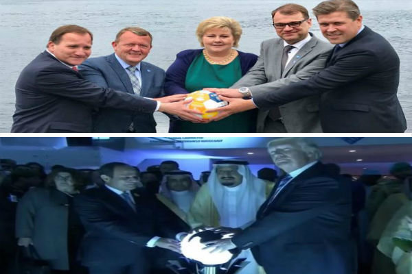تمسخر ترامپ و سران عرب توسط اروپاییان +عکس