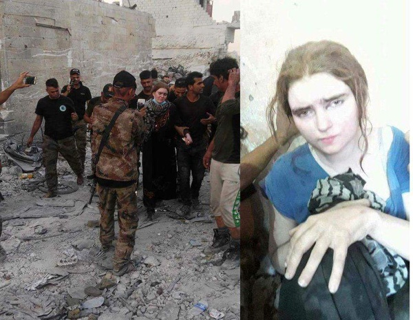 دستگیری زن تک تیراندازی داعشی در موصل+عکس