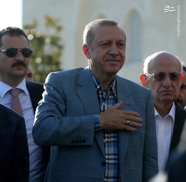 نماز عید فطر با حضور اردوغان در ترکیه +عکس