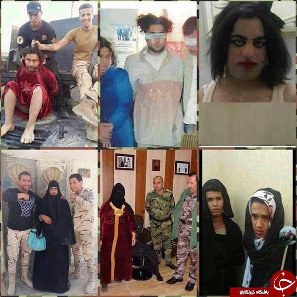 فرار داعشی‌ها با لباس و آرایش زنانه از موصل+عکس