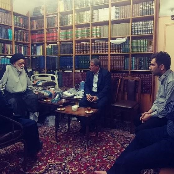 محسن هاشمی در منزل حجت‌الاسلام طباطبایی+عکس
