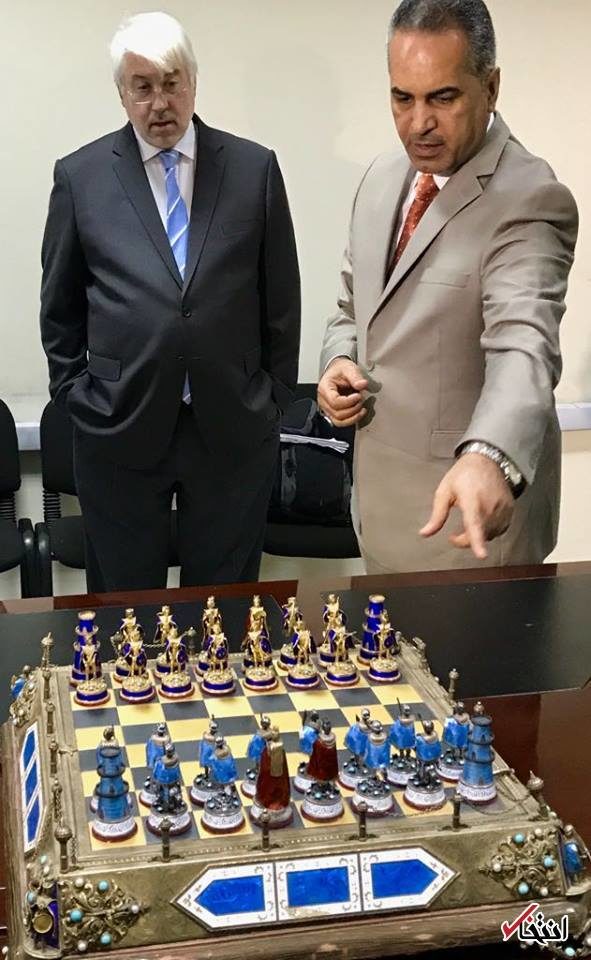 آمریکا شطرنج گرانقیمت صدام را به عراق بازگرداند+عکس