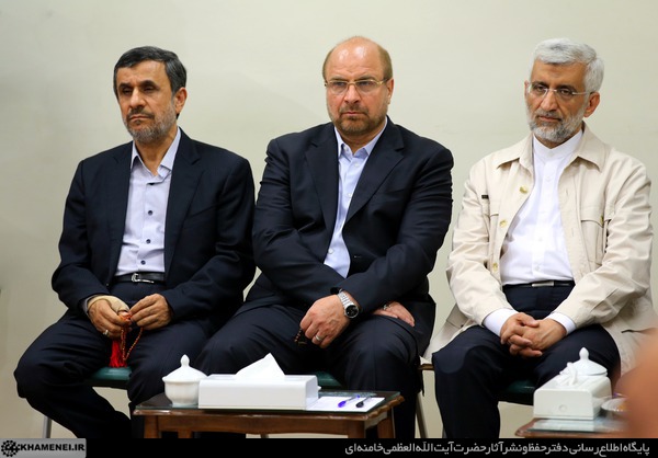 احمدی نژاد، قالیباف و جلیلی در یک قاب +عکس