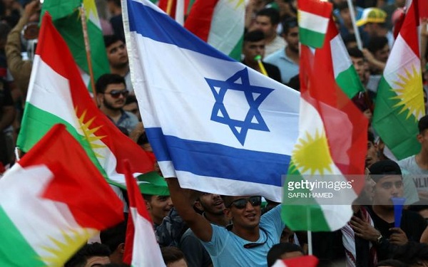 پرچم اسرائیل در دستان کُردهای استقلال‌طلب! +عکس