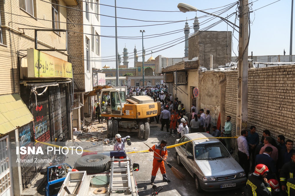 انفجار یک مهانپذیر در نزدیکی حرم حضرت معصومه+عکس
