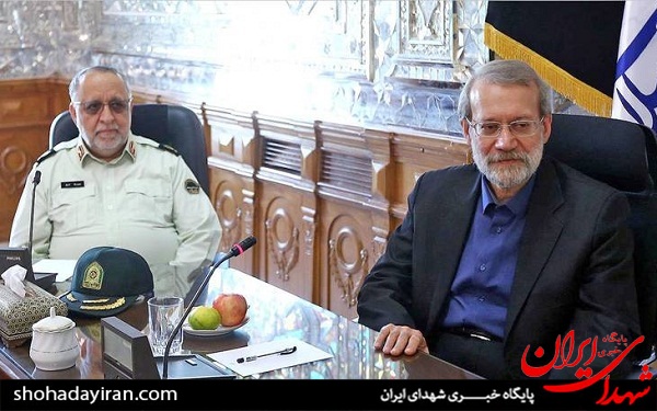 عکس/ دیدار فرمانده نیروی‌انتظامی با لاریجانی