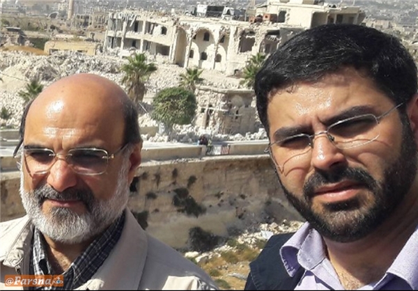 رئیس رسانه ملی و مجری معروف در حلب +عکس