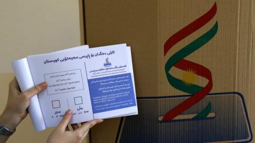 برگه رای همه پرسی استقلال اقلیم کردستان عراق