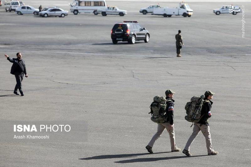 محافظان روس ولادیمیر پوتین در فرودگاه مهرآباد +عکس