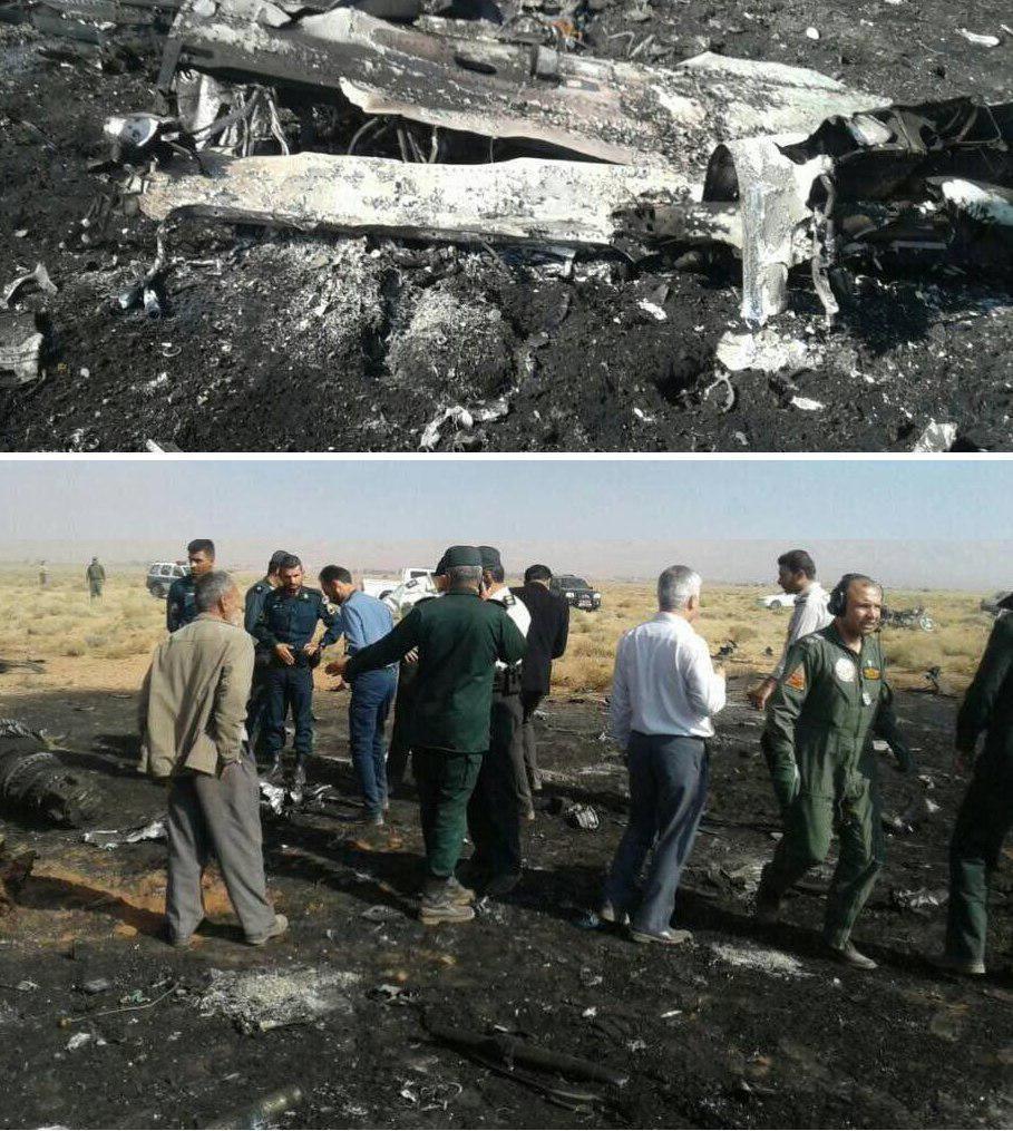 جنگنده سپاه که صبح امروز در فارس سقوط کرد + عکس