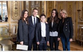 همسر و فرزندان سعد الحریری در کاخ الیزه + عکس