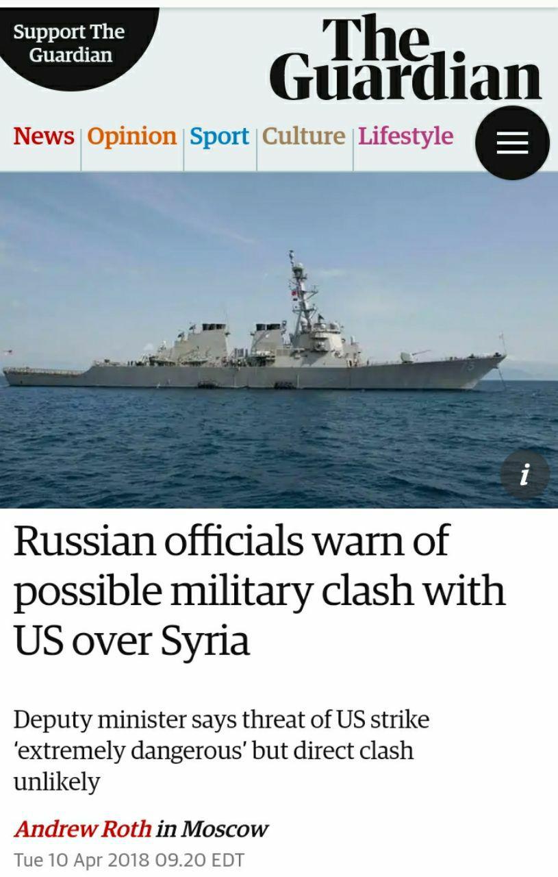 آماده‌باش کامل جنگی پایگاه‌های روسیه در اروپا/ حرکت ناو‌های نظامی آمریکا به سمت سوریه/ جنگ سرد شعله‌ور می‌شود؟