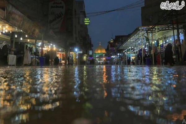 بارش رحمت الهی در کربلا و نجف + عکس
