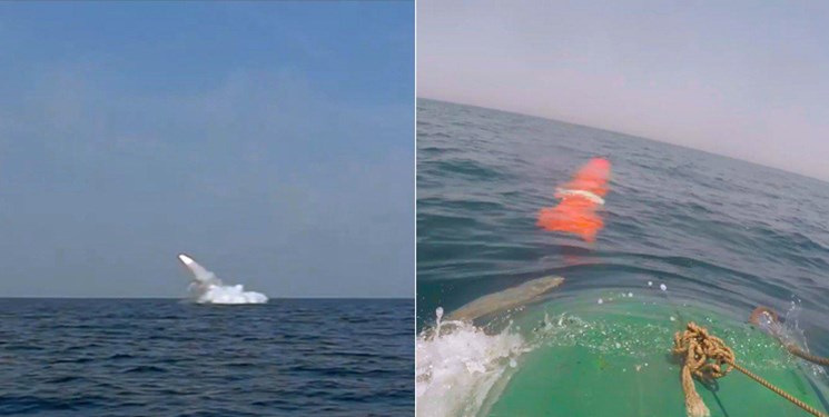 فیلم/شلیک موشک کروز از زیردریایی غدیر