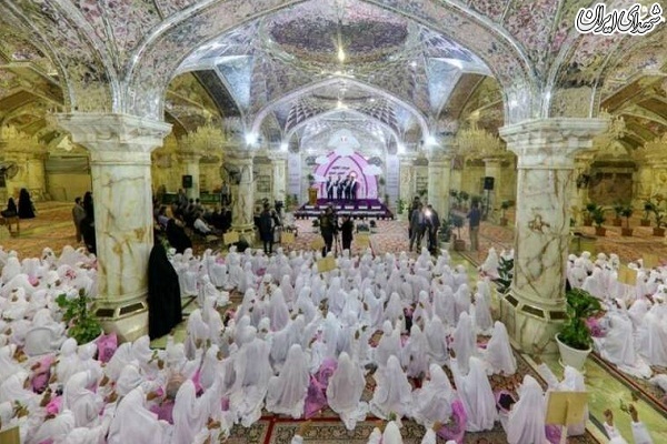 تصویر جالب از جشن تکلیف 1000 دختر در نجف
