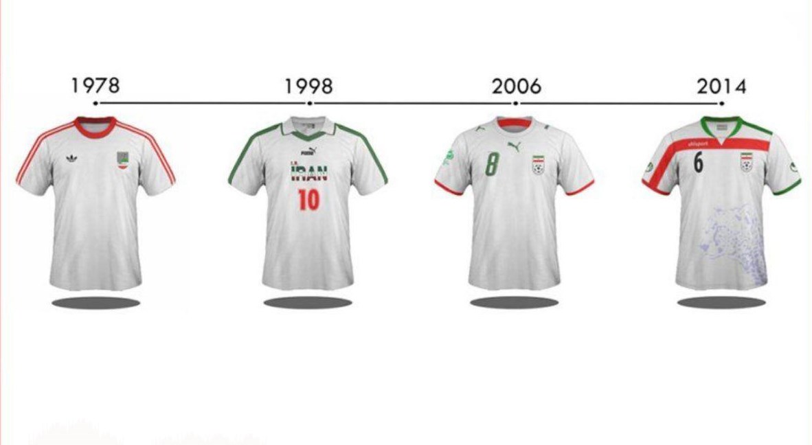 پیراهن‌های تیم ملی ایران در ادوار مختلف + عکس