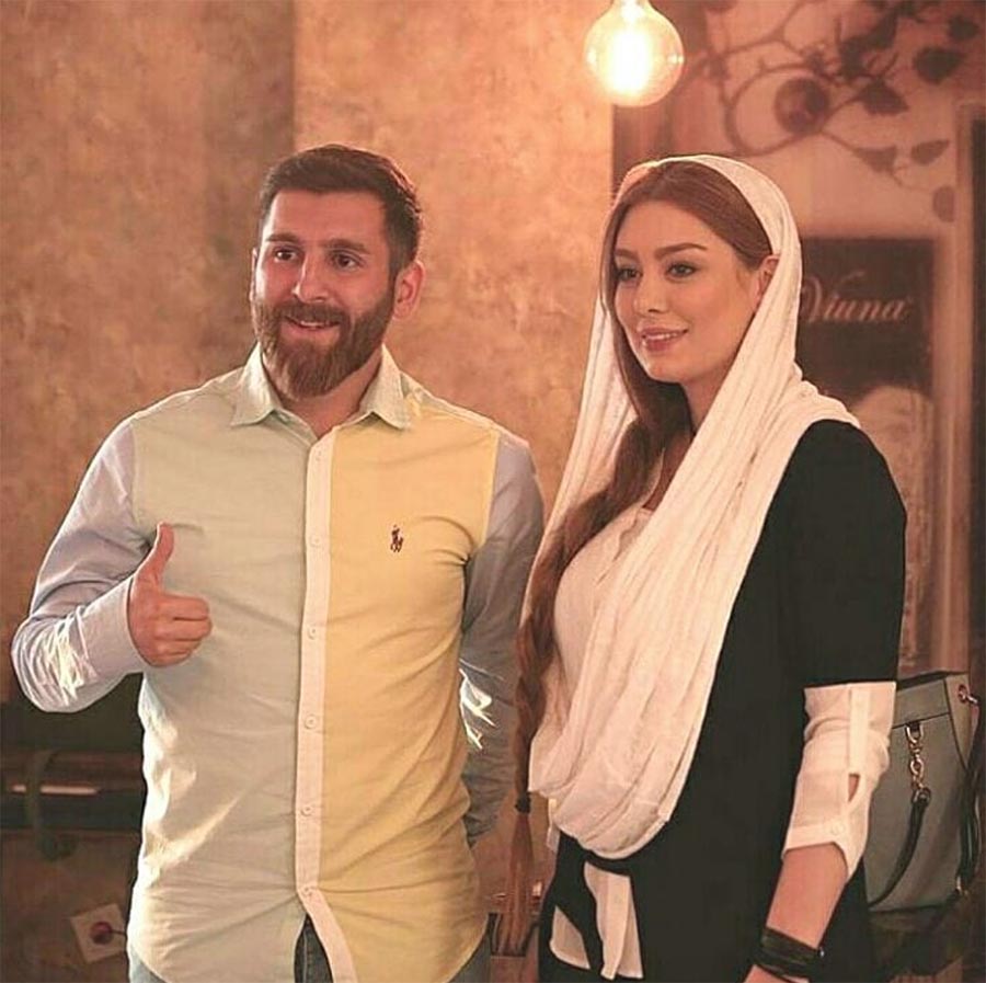 تیپ زننده بازیگر زن در کنار بدل ایرانی مسی!؟ عکس