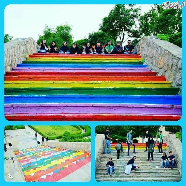 نقاشی پرچم همجنس گرایان در دانشگاه کردستان! + عکس