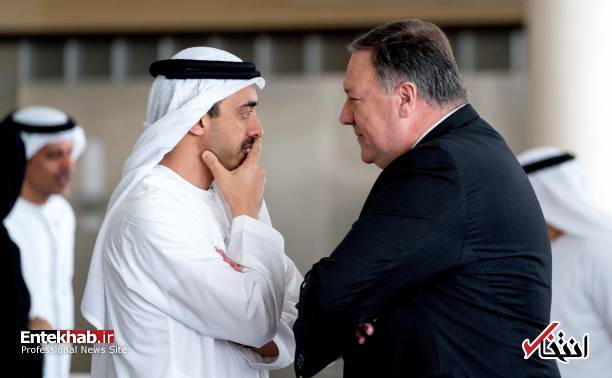 دیدار صمیمی وزیر خارجه آمریکا با مقامات امارات + عکس